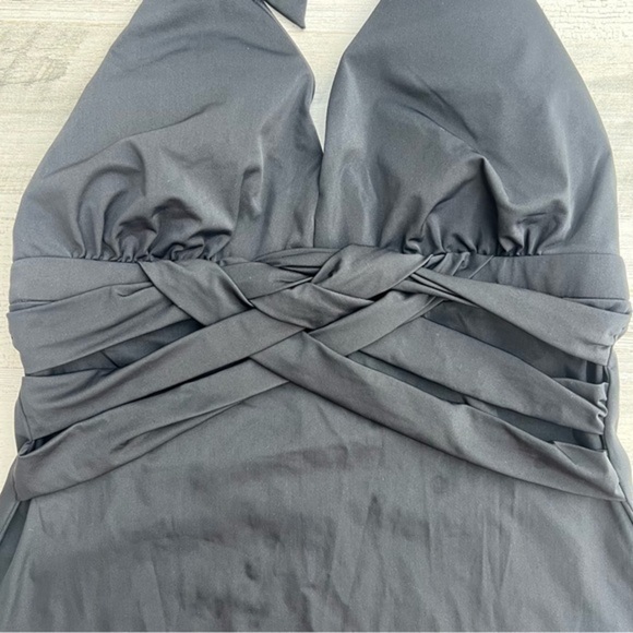 Spanx Halter Neck Top Womens Size 12 Summer‎ Y2K Casual Leisure Crisscross Front - Picture 4 of 8